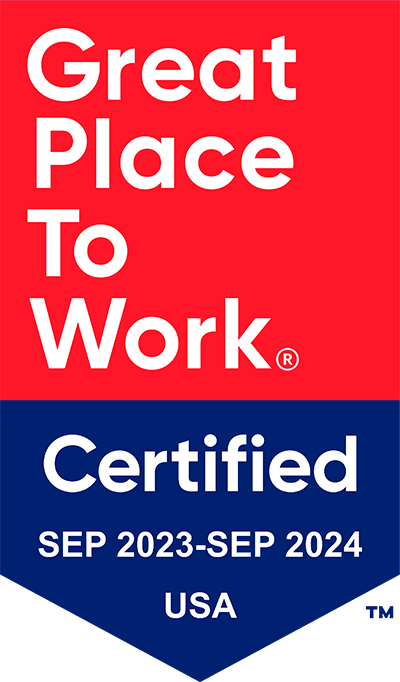 Great Place to Work. Certified September 2023 to September 2024. USA