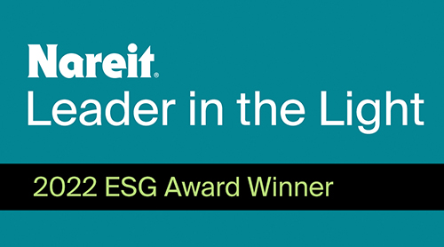 Nareit Leader in the Light - 2022 ESG Award Winner
