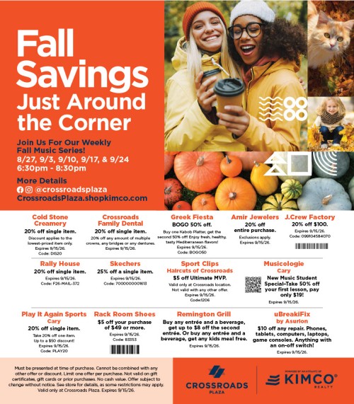 Fall Savings Just Around the Corner! (Graphic - Opens in an overlay)