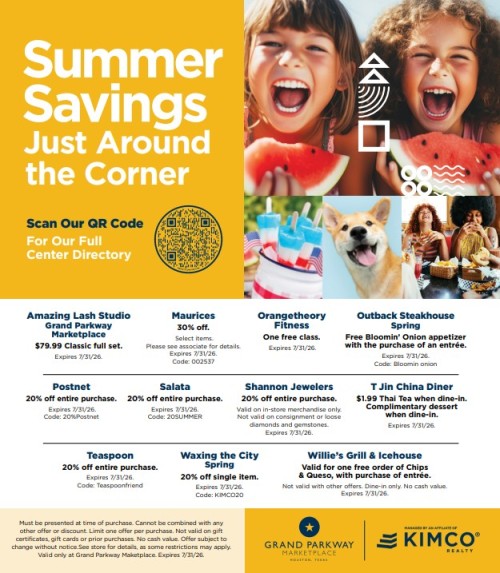 Summer Savings (Graphic - Opens in an overlay)