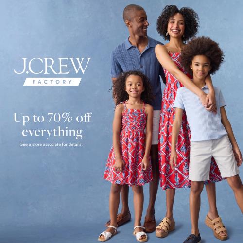 J. Crew Factory 40-70% off Storewide (Graphic - Opens in an overlay)