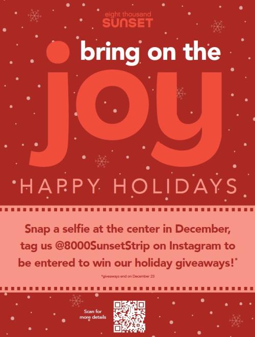 Bring on the Joy... with a selfie (Graphic - Opens in an overlay)