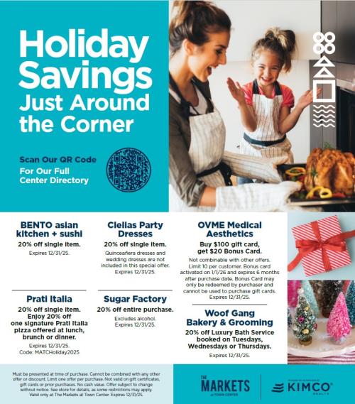 Holiday Savings! (Graphic - Opens in an overlay)